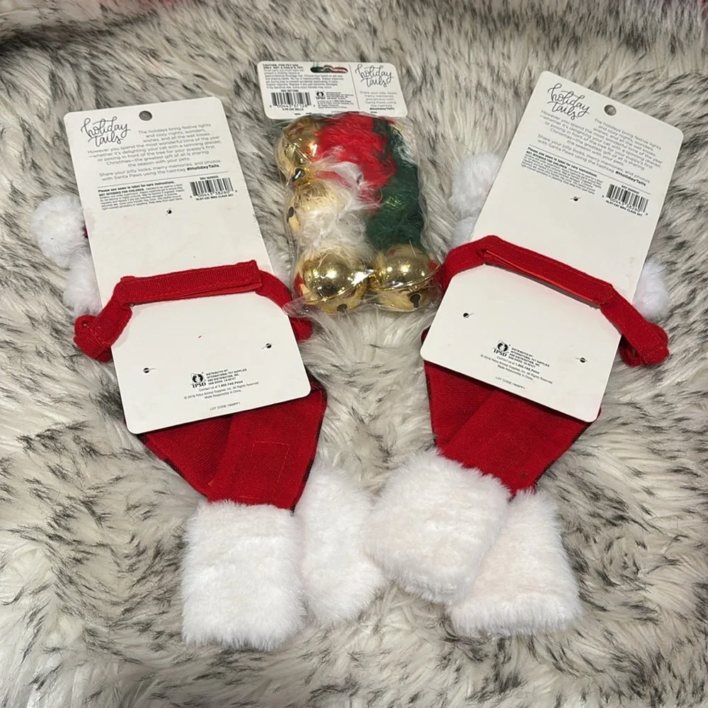 NWT Christmas Cat Accessories Bundle